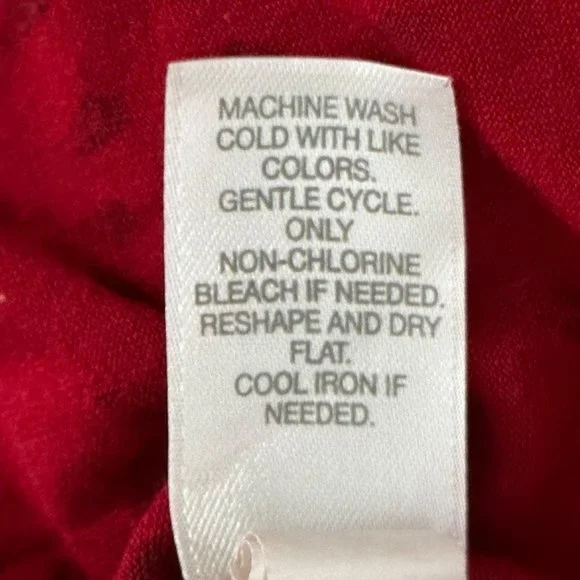 J. Jill Wearever Collection women's size XL red print long sleeve top - Picture 5 of 7